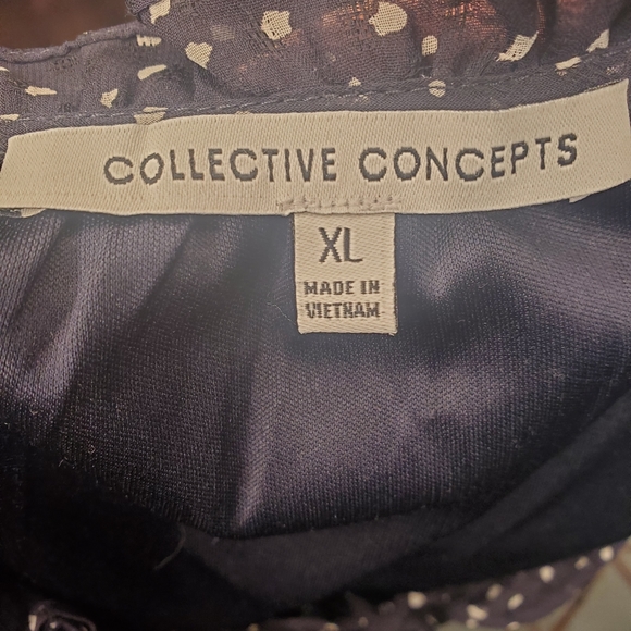 2/$20 Collective Concepts Two Tier Ruched Waist Dress - Picture 2 of 3